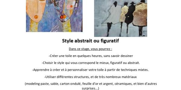 stage de peinture acrylique