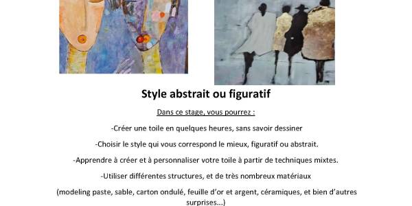 stage de peinture acrylique